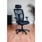 Global Industrial Multifunction Office Chair With Adjustable Headrest, Mesh Back, Fabric Upholstered Seat 248623H - alternate 1